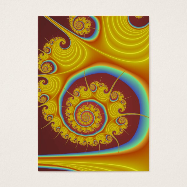 Yellow Seashell Spiral Fractal (Front)