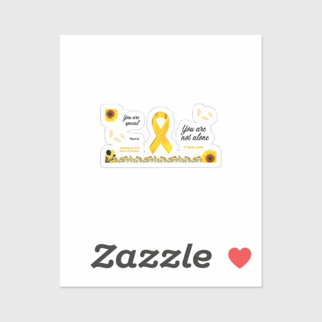 Yellow September Awareness Sticker  (Sheet)