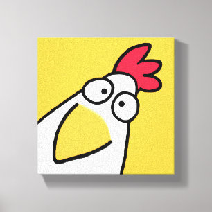 Yellow SERIOUS CHICKEN by Sandra Boynton Canvas Print