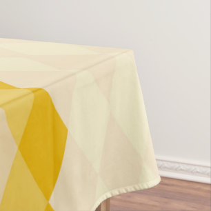 Yellow Shade Rhombus Shape Pattern Tablecloth