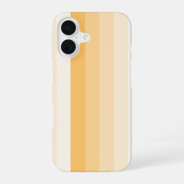 Yellow shadow stripes iPhone 16 case (Back)
