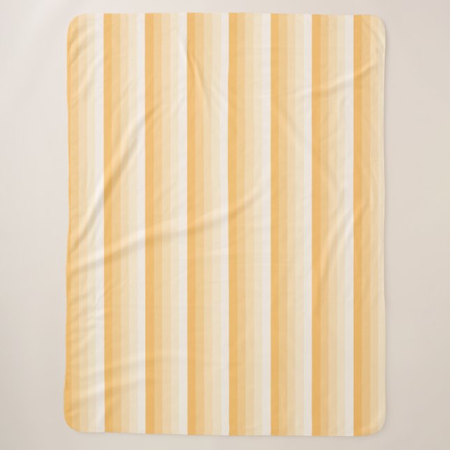 Yellow shadow stripes sherpa blanket (Front)