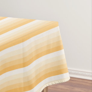 Yellow shadow stripes tablecloth