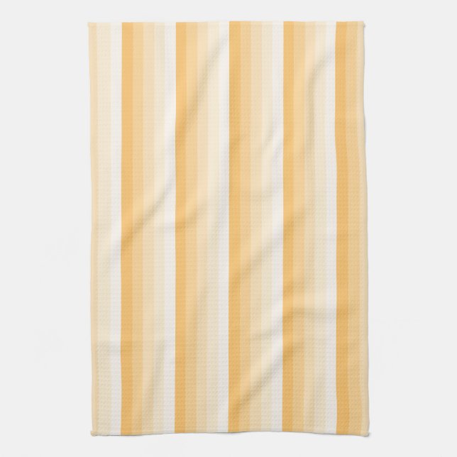 Yellow shadow stripes tea towel (Vertical)