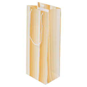 Yellow shadow stripes wine gift bag