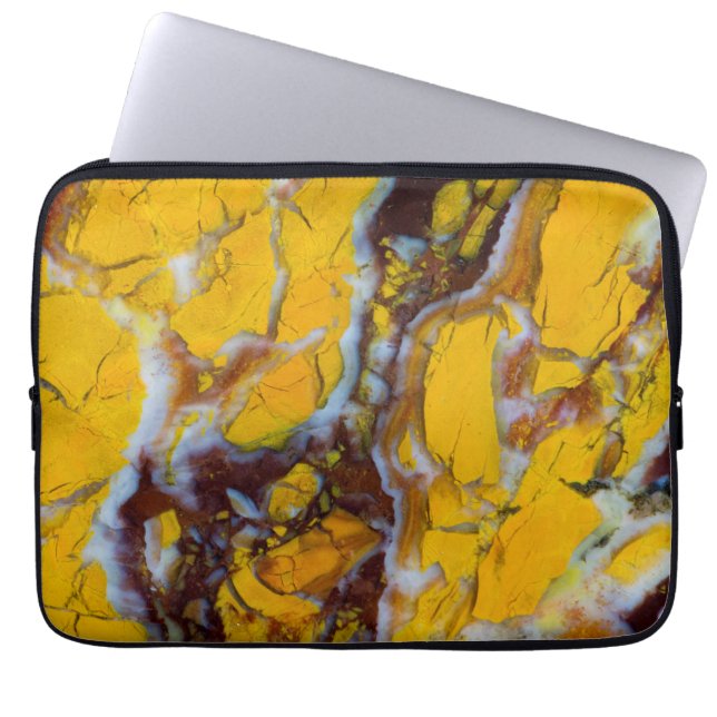 Yellow Shattuckite Laptop Sleeve (Front)