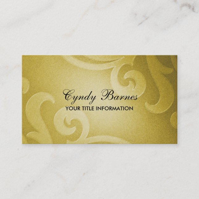 Yellow Shimmer Business Card (Front)