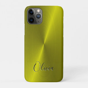 Yellow shiny faux metal  Case-Mate iPhone case