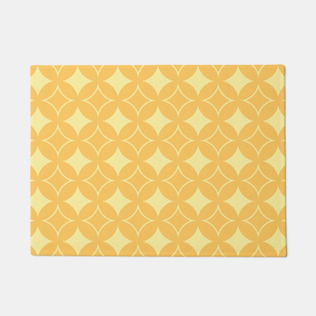 Yellow shippo pattern doormat (Front)