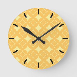 Yellow shippo round clock