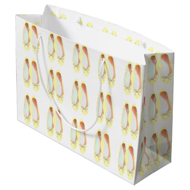 Yellow Shoes Large Gift Bag (Back Angled)