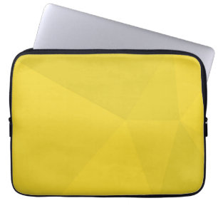 Yellow, simple, modern, cool, geometric trendy art laptop sleeve