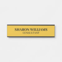 Yellow Simple Professional Name Title Employee
