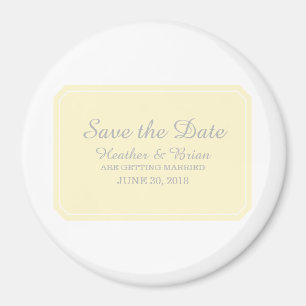 Yellow Simply Elegant Save the Date Magnet