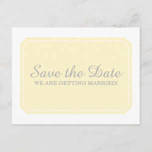Yellow Simply Elegant Save the Date Postcard