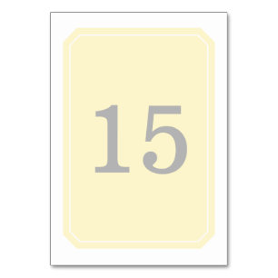 Yellow Simply Elegant Table Card