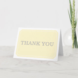 Yellow Simply Elegant Thank You Card