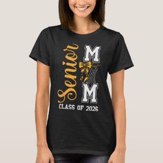 Yellow Sketll Bow Senior Mum Cl Of 2026 Graduation T-Shirt