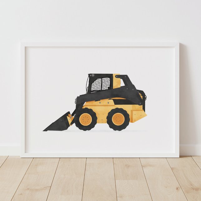 Yellow Skid Steer Contruction Kids Room Decor (Creator Uploaded)