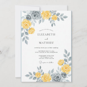 Yellow Slate Luminous Spring Wedding Invitation