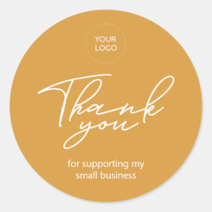 Yellow   Small Business Thank you package sticker