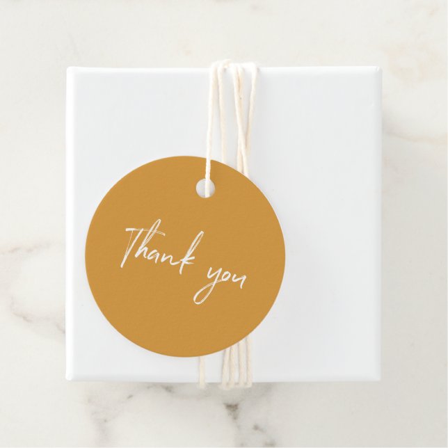 Yellow Small Business Thank you Package Tag (In Situ)