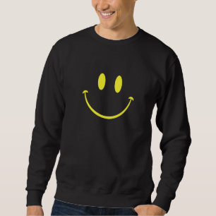Yellow Smile Face  Cute Happy Peace Smiling Face S Sweatshirt