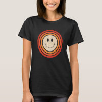 Yellow Smile Happy Face 70s Aesthetic Rainbow Grap