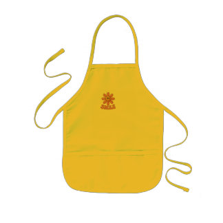 yellow smile kids apron