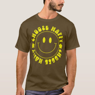 Yellow Smile Smiling Face Choose Happy Happiness M T-Shirt