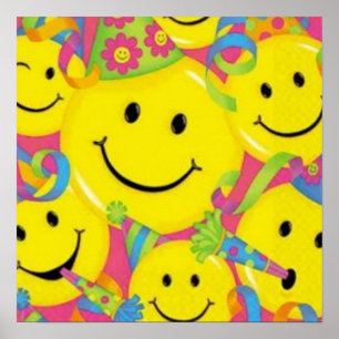 Yellow Smiling Face Poster