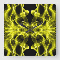 Yellow Smoke Symmetrical Minimalist Black