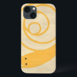 Yellow Snail on Cream Background iPhone 13 Case<br><div class="desc">This yellow snail is much cuter than real snails! An enchanting Chariklia Zarris print,  the cream background blends well with the yellow colour of the snail. A great piece to place on the wall of a child's room!</div>