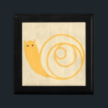 Yellow Snail on Cream Background Gift Box<br><div class="desc">This yellow snail is much cuter than real snails! An enchanting Chariklia Zarris print,  the cream background blends well with the yellow colour of the snail. A great piece to place on the wall of a child's room!</div>