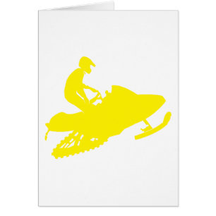 Yellow-Snowmobiler