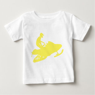 Yellow-Snowmobiler Baby T-Shirt