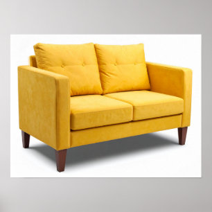 Yellow sofa poster