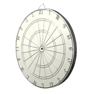 Yellow Soft Pale White Pastel Solid Colour Dartboard