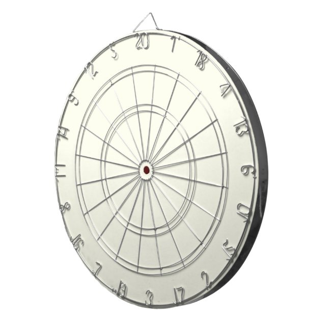 Yellow Soft Pale White Pastel Solid Colour Dartboard (Front Right)