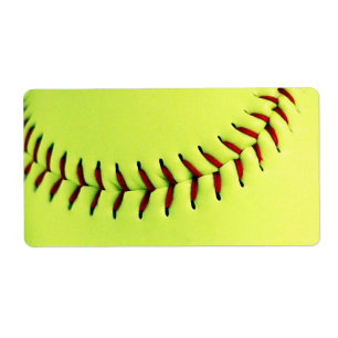 Yellow softball ball