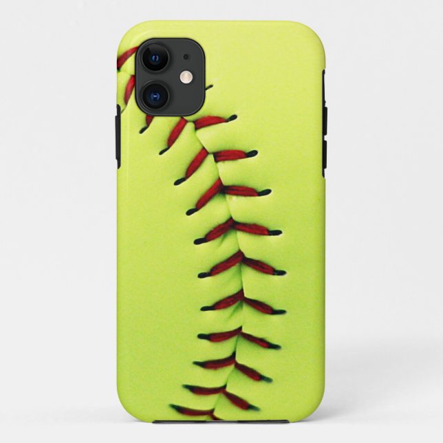 Yellow softball ball Case-Mate iPhone case (Back)