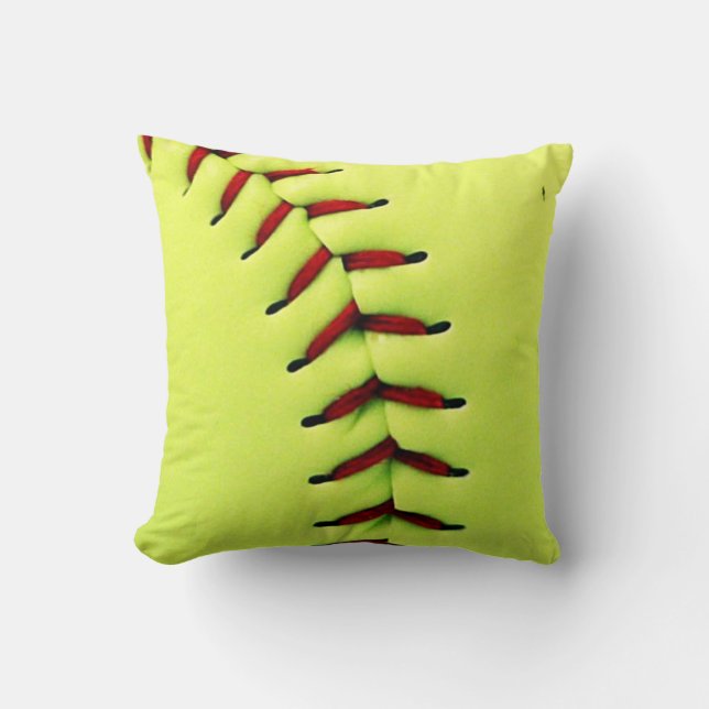 Yellow softball ball cushion (Front)