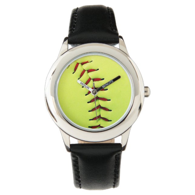Yellow softball ball watch (Front)