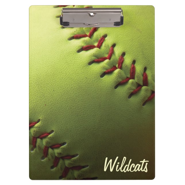 Yellow Softball Clipboard (Front)