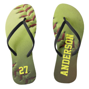 Yellow Softball Jandals