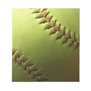 Yellow Softball Notepad