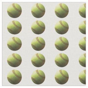 Yellow Softball Polkadot Fabric
