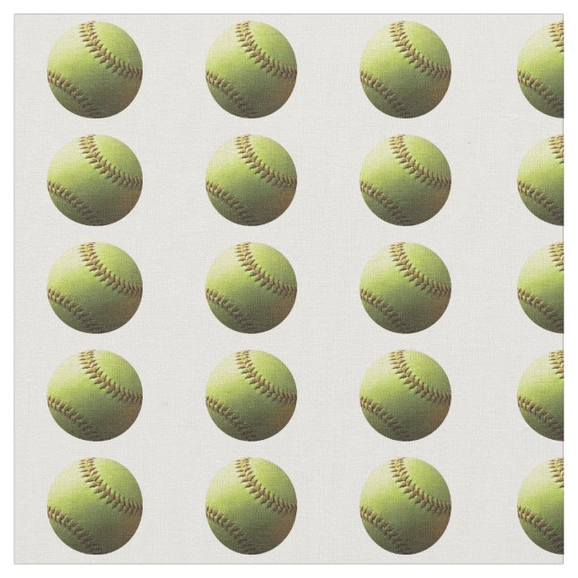 Yellow Softball Polkadot Fabric (Close Up)