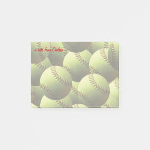 Yellow Softball Post-it Notes