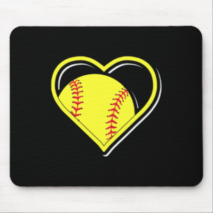 Yellow Softll Heart For Softll Lovers Mouse Pad
